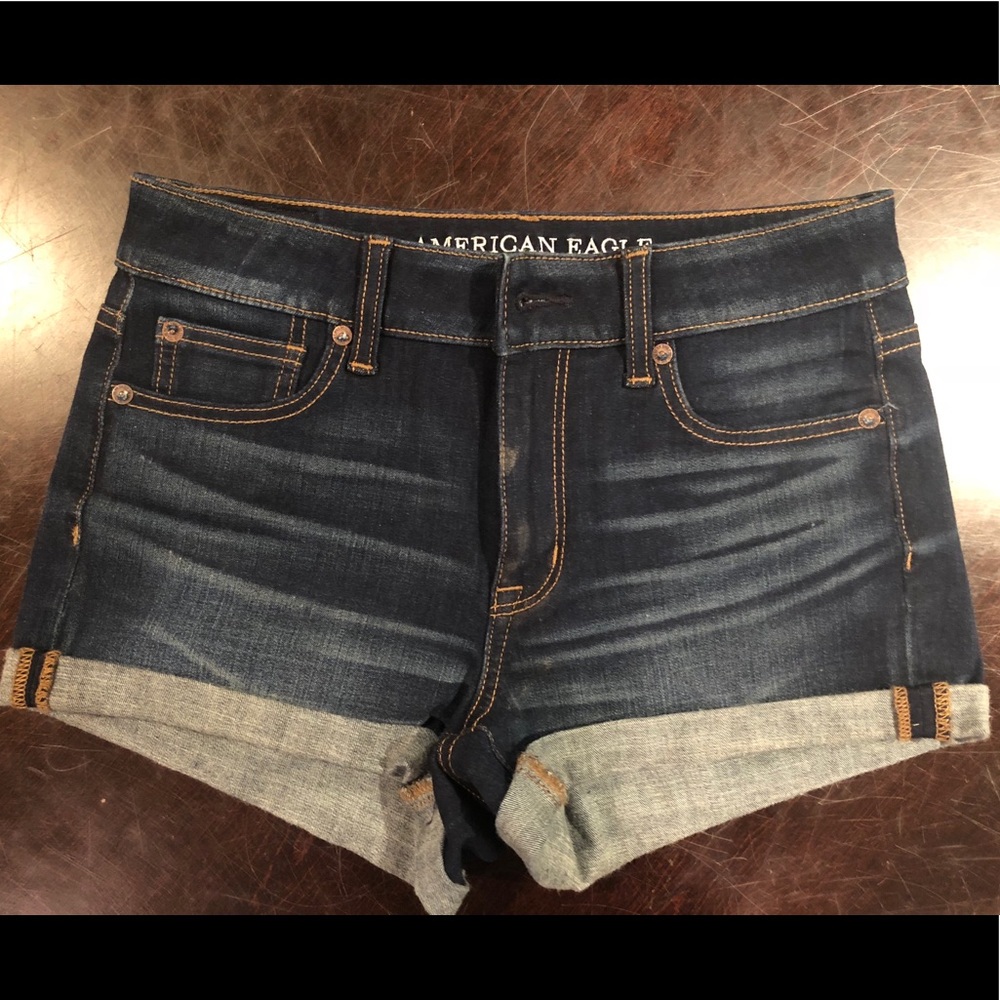 AE Denim high wasted short short